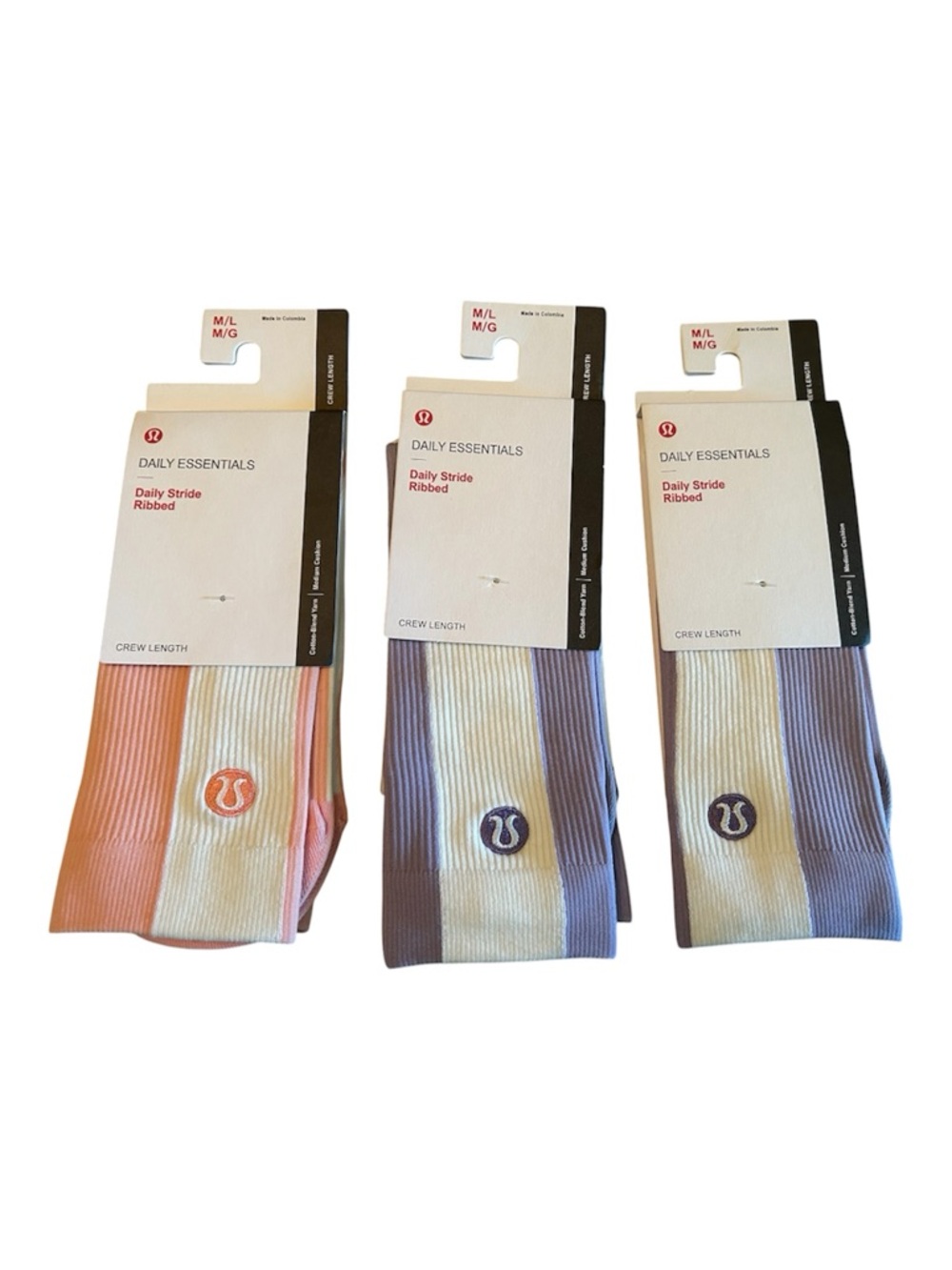 lululemon athletica Ribbed Crew Socks M/L